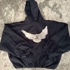 YZY X GAP DOVE WASHED BLACK HOODIE IN XL